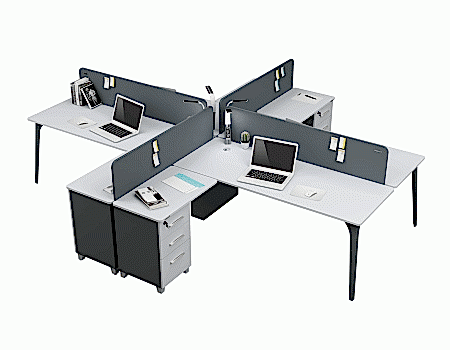 COMPACT ETEJERLİ DÖRTLÜ WORKSTATION