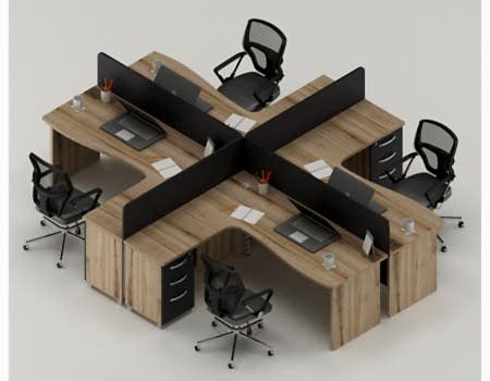 PLUS L DÖRTLÜ ÇALIŞMA MASASI