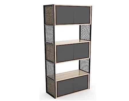 FLAT METAL AKSAMLI DOLAP 80X190